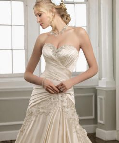 Mori Lee satijnen trouwjurk