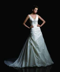 taftzijde trouwjurk blue by enzoani
