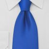 Stropdas satijn kobalt