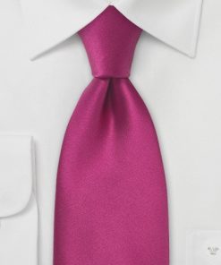 Stropdas satijn magenta