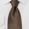 Stropdas satijn taupe