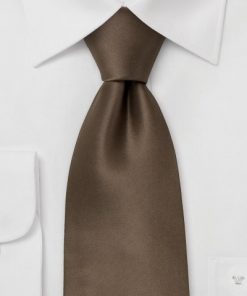 Stropdas satijn taupe