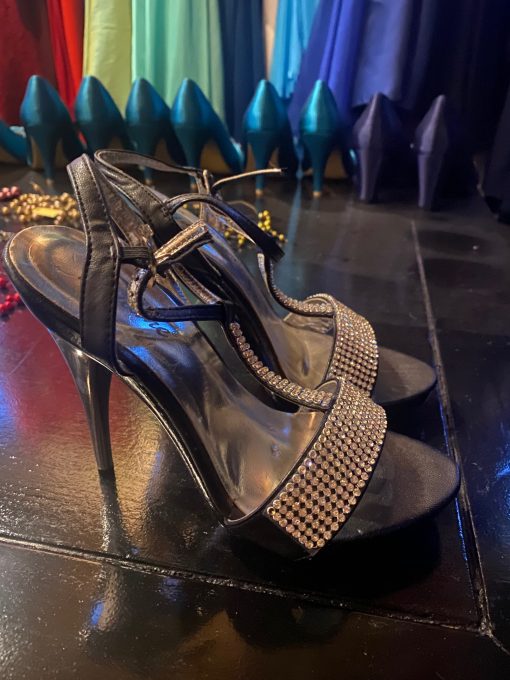 zwarte pump gliter