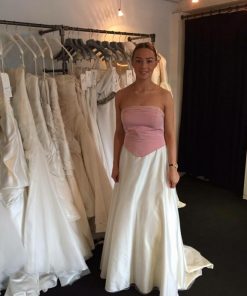 KLM pink ivory dress
