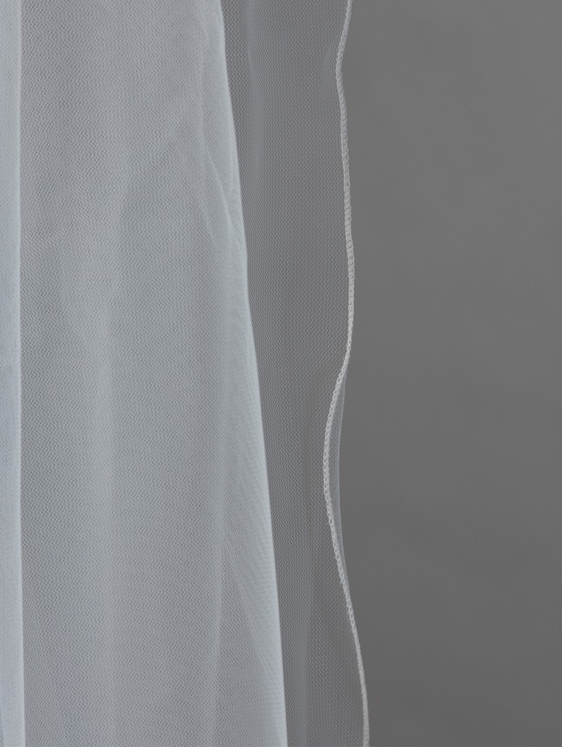 Poirier eenvoudige 1 laags sluier met fijne lockrand S10 - Afbeelding 2