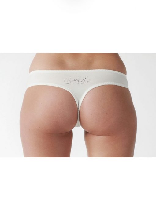 Poirier gladde string opdruk bride strass 3126