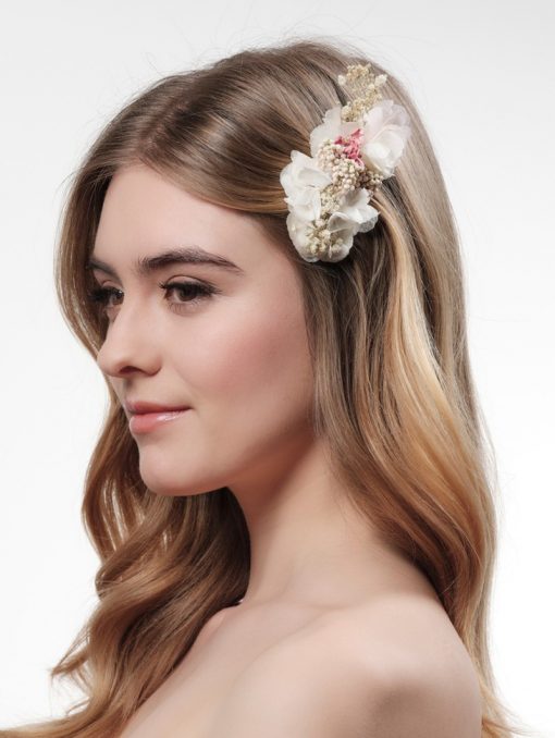 Poirier haarcorsage met echte bloemen BB 462
