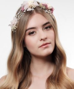 Poirier haarband met echte bloemen BB 8560