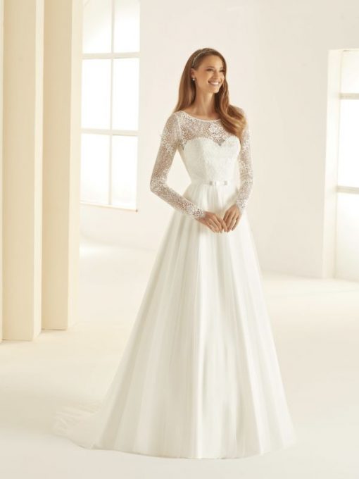 Bianco Evento Daniela bruidsjurk kant tulle