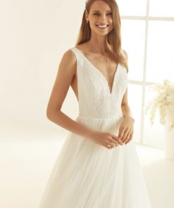 Bianco Evento Julia kant glitter tulle bruidsjurk