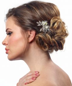 Poirier haarsieraad op clip strass met bloemetjes BB257
