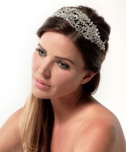 Poirier luxe brede zilver kleurige tiara BB662