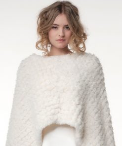 Poirier poncho voor de bruid ivoor S173