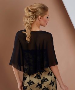 Bianco evento stola bruid  zwart navy E13