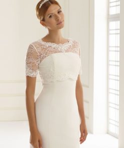 Bianco Evento kanten bolero bruid E189