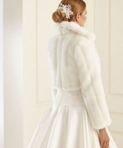 Bianco Evento imitatie bont jas bruid E20