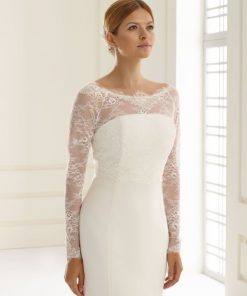 Bianco Evento stretch kanten bolero top E226