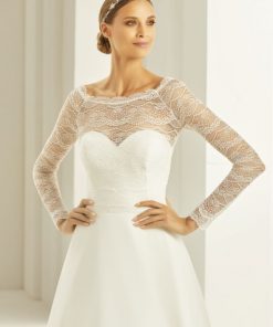 Bianco Evento kanten bolero top lange mouw E276