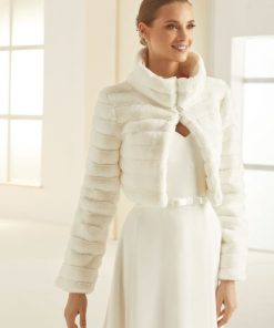 Bianco Evento imitatiebont jasje bolero ivoor E305