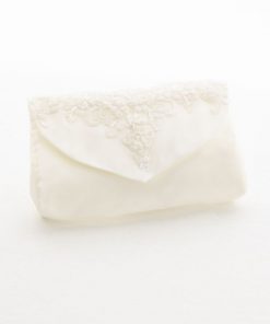Bianco Evento bruidstasje clutch met kant T12