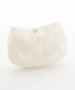 Bianco Evento bruidstasje clutch met kant T14