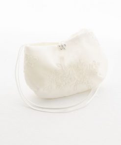 Bianco Evento bruidstasje clutch met kant T8