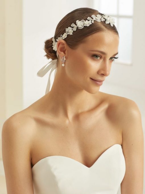 Bianco Evento haarband boho met bloemetjes 389