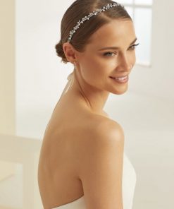 Bianco Evento Haarband met parels en kristal 468