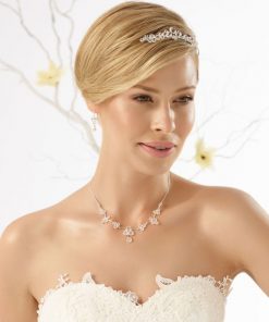 Bianco Evento bruidssieraden ketting oorbellen N12