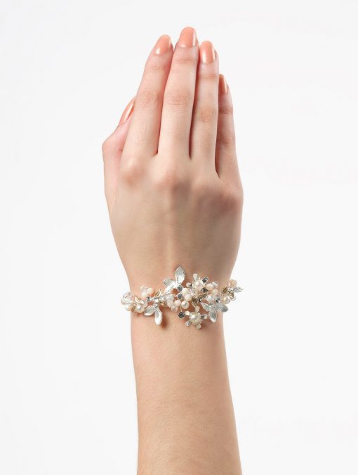 Poirier armband bruid parels strass NC1315