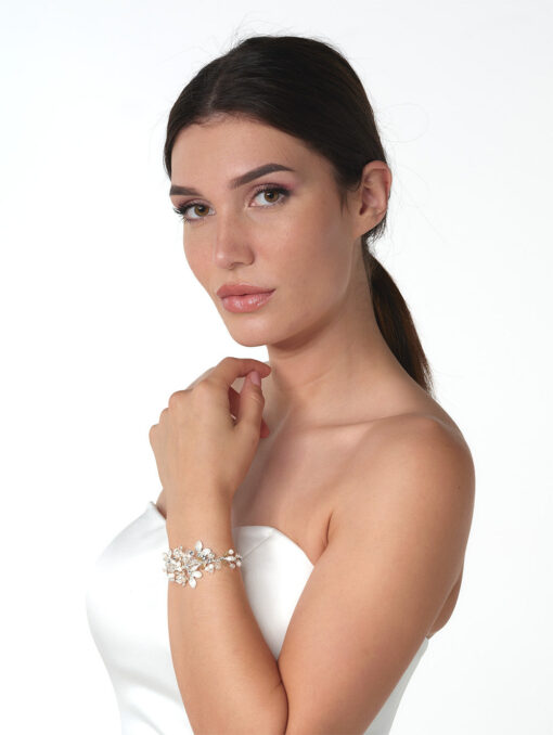 Poirier armband bruid parels strass