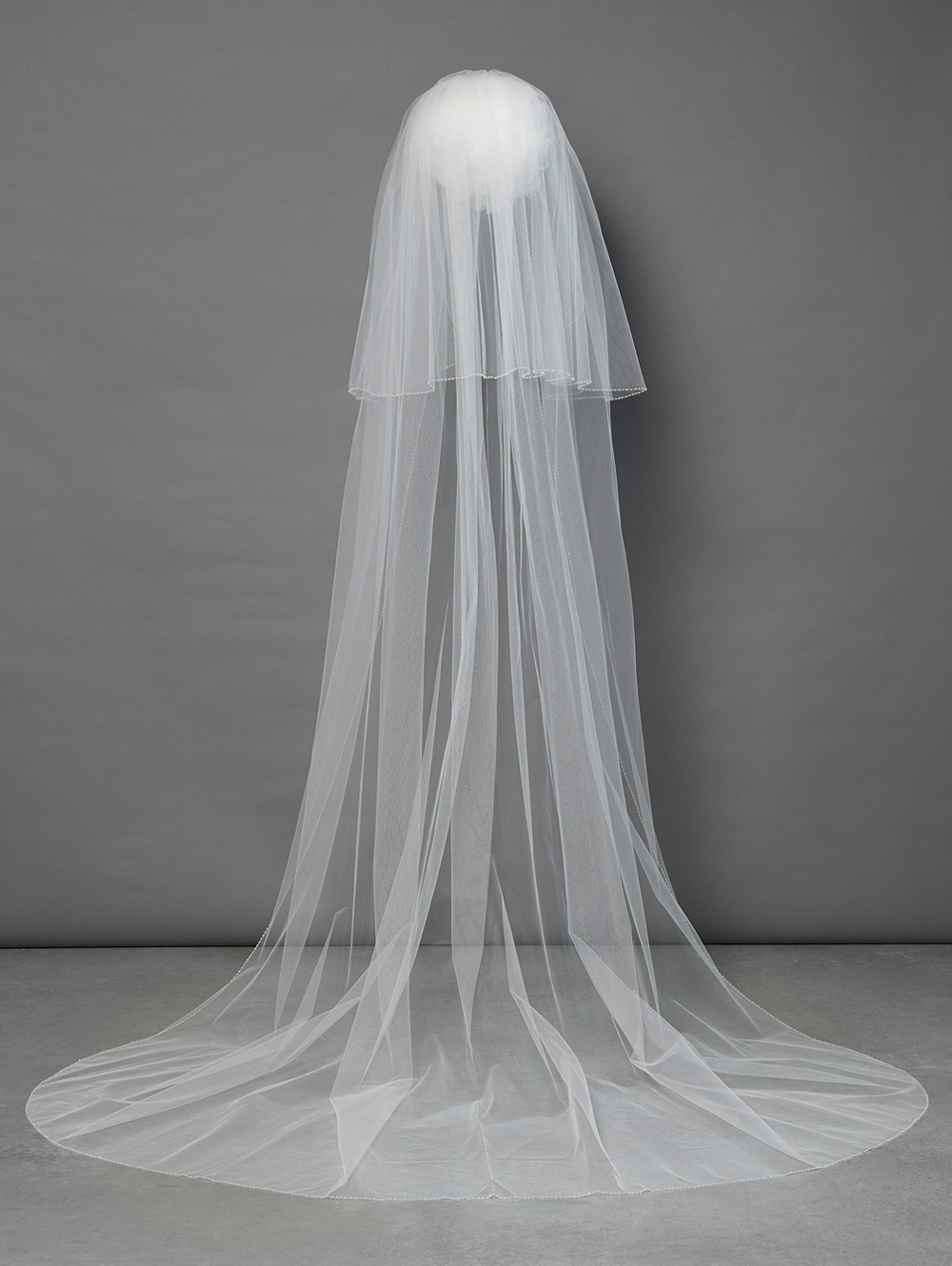 Poirier sluier met glassteentjes verschillende lengtes en lagen S31 - Afbeelding 5