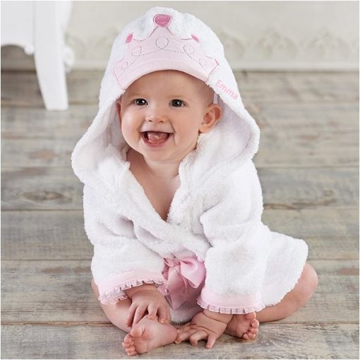 Baby badjas prinses leuk kraamkado met naam