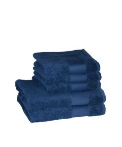 Handdoek navy met naam of tekst geborduurd