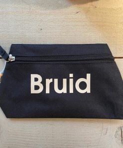 Make-up tasje toilettasje voor de bruid met naam