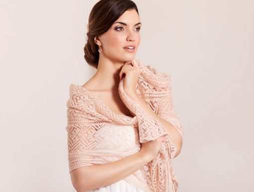 Lilly gebreide sjaal blush boho 09 582