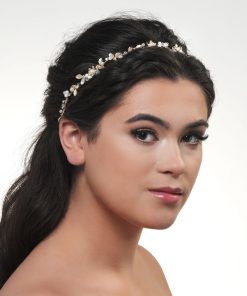 Poirier haarsieraad met parels kristallen strass en bloemetjes BB 8581