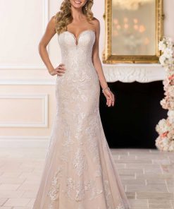 Stella York 6585 strapless kanten trouwjurk