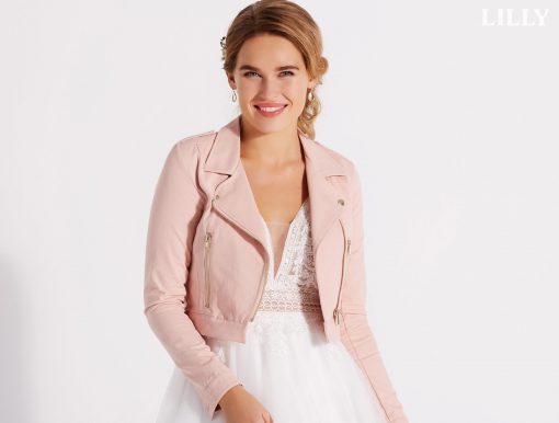 Biker jasje 09 785 rose bridal jacket