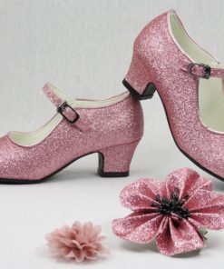 Meisjes glitter schoenen met hakje