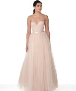 blush rok trouwjurk