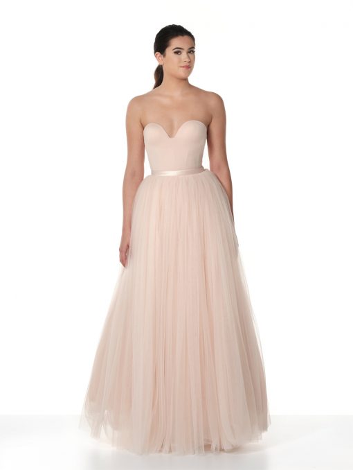 blush rok trouwjurk