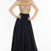 zwarte jurk met glittertop