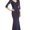 navy strakke jurk mouw