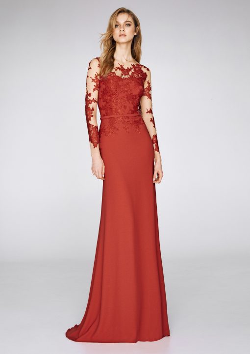 red dress pronovias