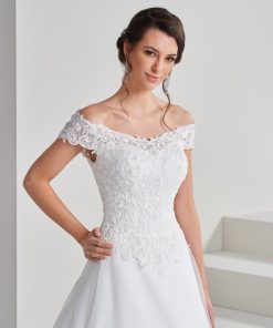 trouwjurk boothals affezione