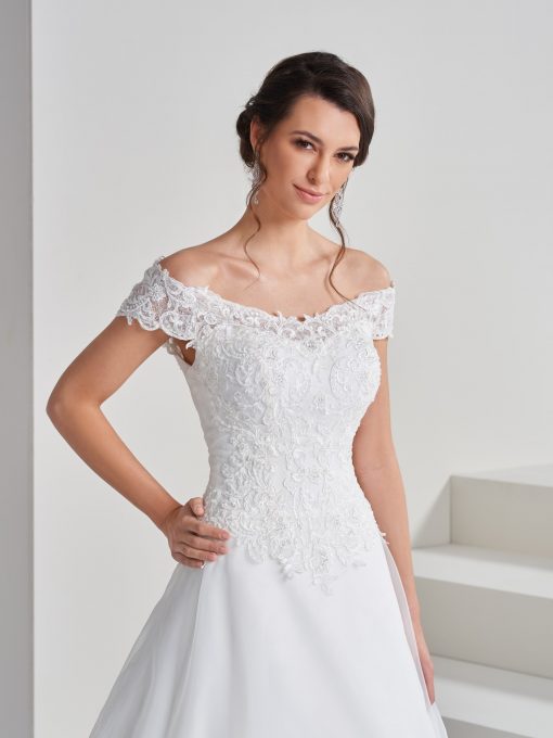 trouwjurk boothals affezione