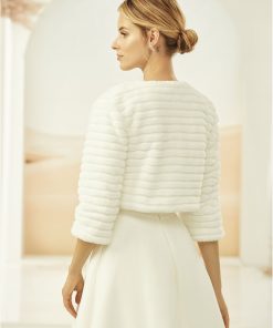 imitatie bontjasje winter bruid
