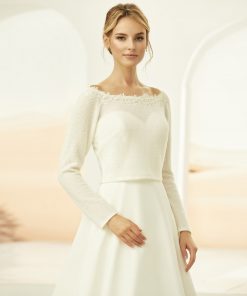 gebreide bolero bianco evento