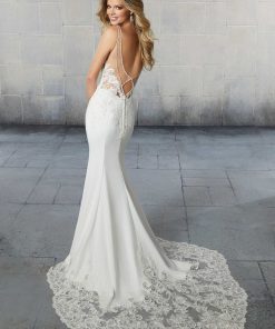 trouwjurk diepe blote rug mori lee